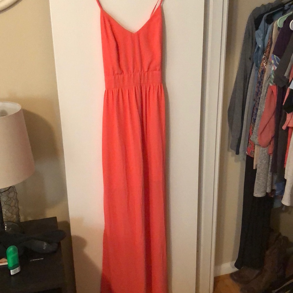 Coral maxi dress